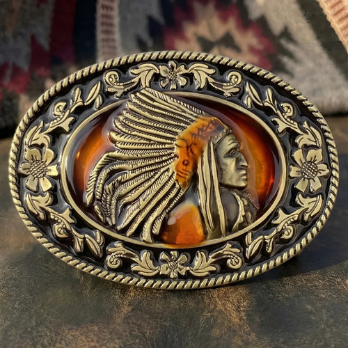 Amber Spirit Chief Buckle