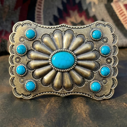 Desert Turquoise Bloom Buckle